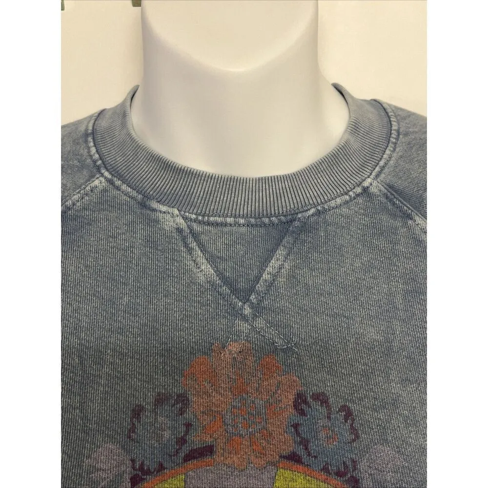 Billabong X The Salty Blonde Faded Blue Long Sleeve Relaxed Sweatshirt-  Small - Image 3