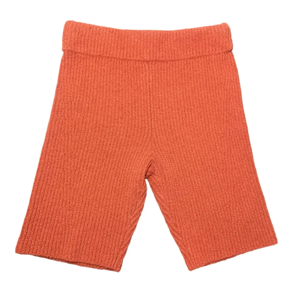 RAG & BONE Sunny Ribbed Knit Paprika Bike Shorts - Image 2