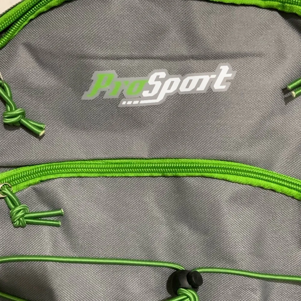 Pro Sport Backpack Day Hike School Book Bag Adjustable Padded Straps Grey Green Gray - Image 10