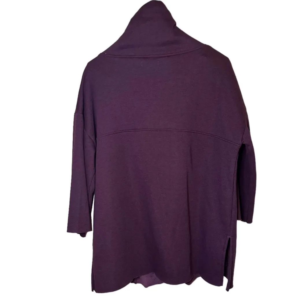 UGG   Astrid Maroon Funnel Neck Fleece Lined Pullover Sweatshirt‎ Sz XL - Image 4