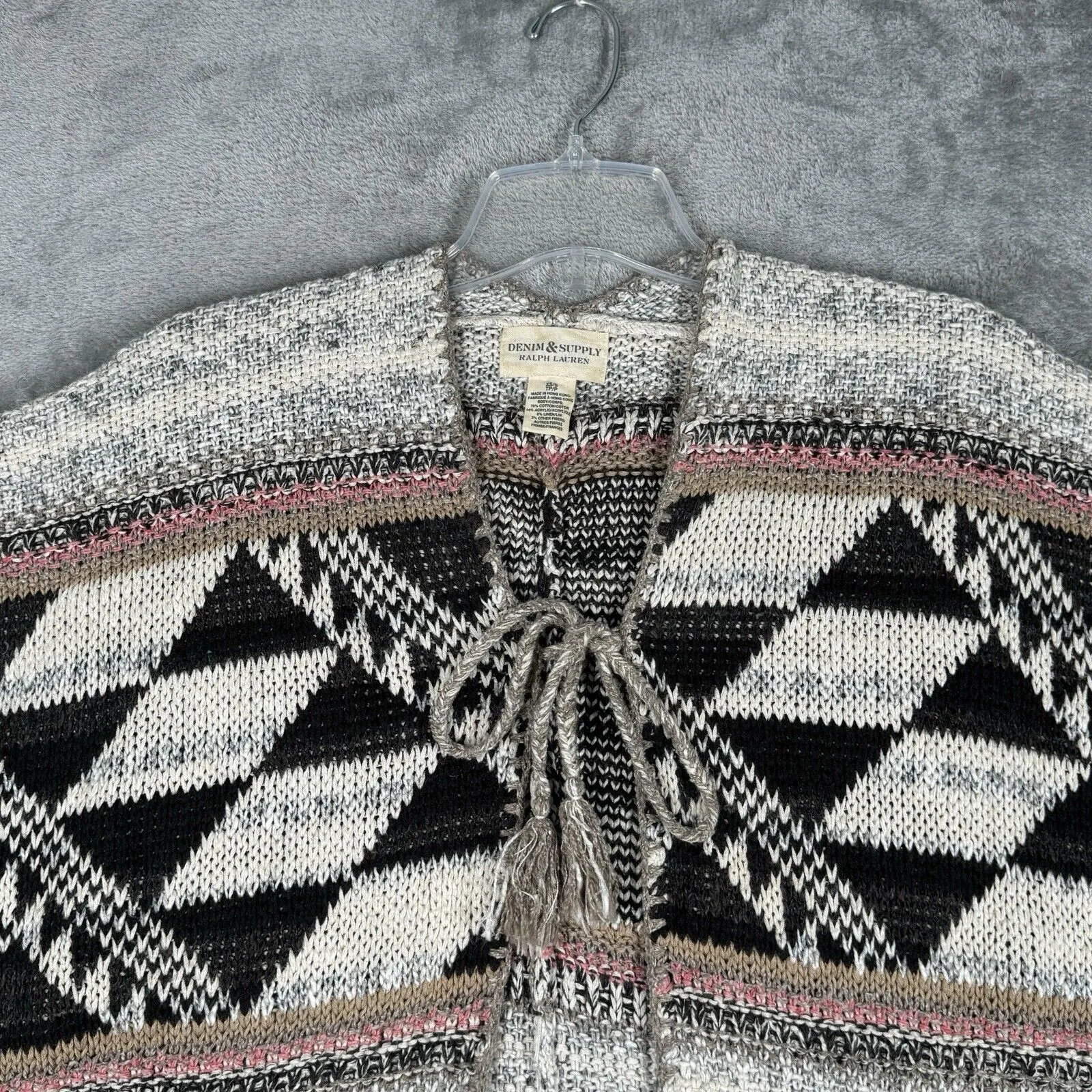 Denim‎ & Supply Sweater Womens XS Southwestern Blanket Poncho Oversized Bohemian - Image 4