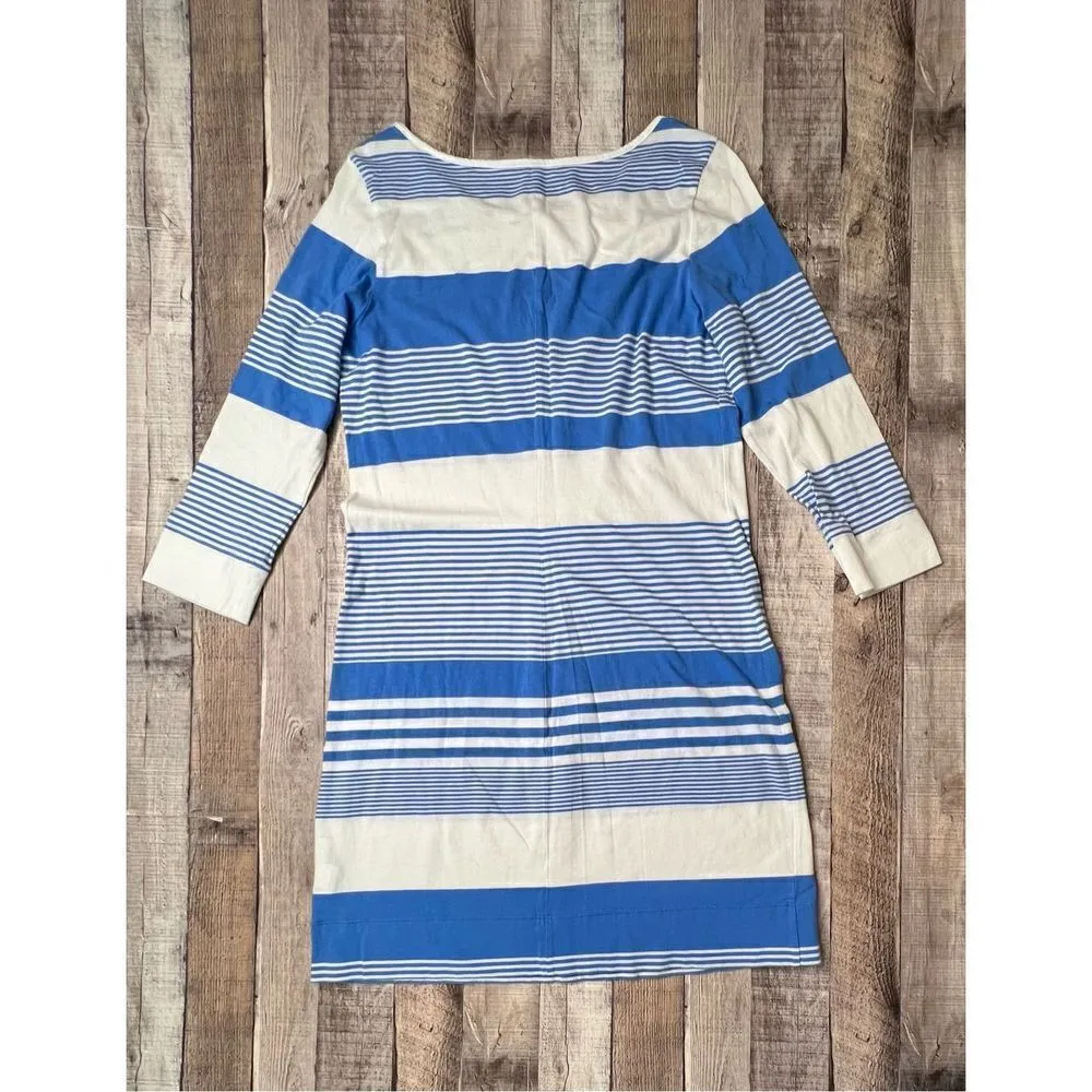 Lilly Pulitzer Marlowe Bay Blue Coconut Stripe Jersey Knit T-shirt Dress sz MEDI - Image 9