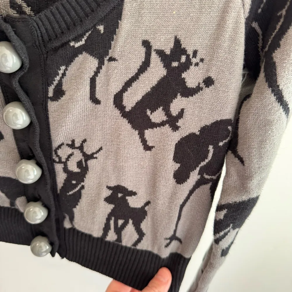 RARE Y2K  Betsey Johnson Deadstock NWT Baby Zoo Animal Print Cropped Cardigan S - Image 6