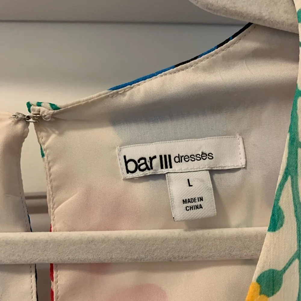 Bar III Macy’s Floral Summer Dress Loose Elastic Waist Size Large Lined NWT - Image 2