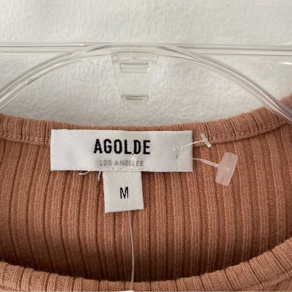 Agolde NWTs Lyza Cut Out Rib Top Women's size Medium - Image 9