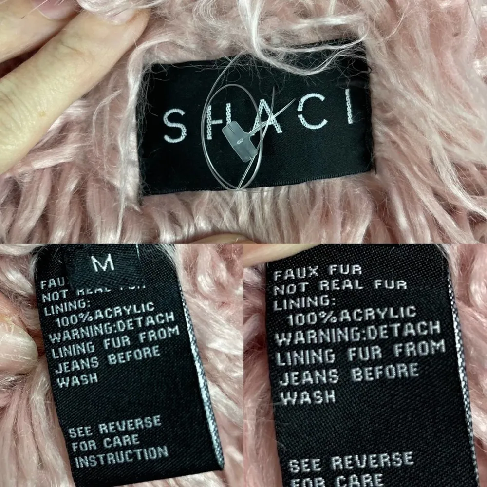 NWT SHACI Shaggy Pink Faux - Image 16