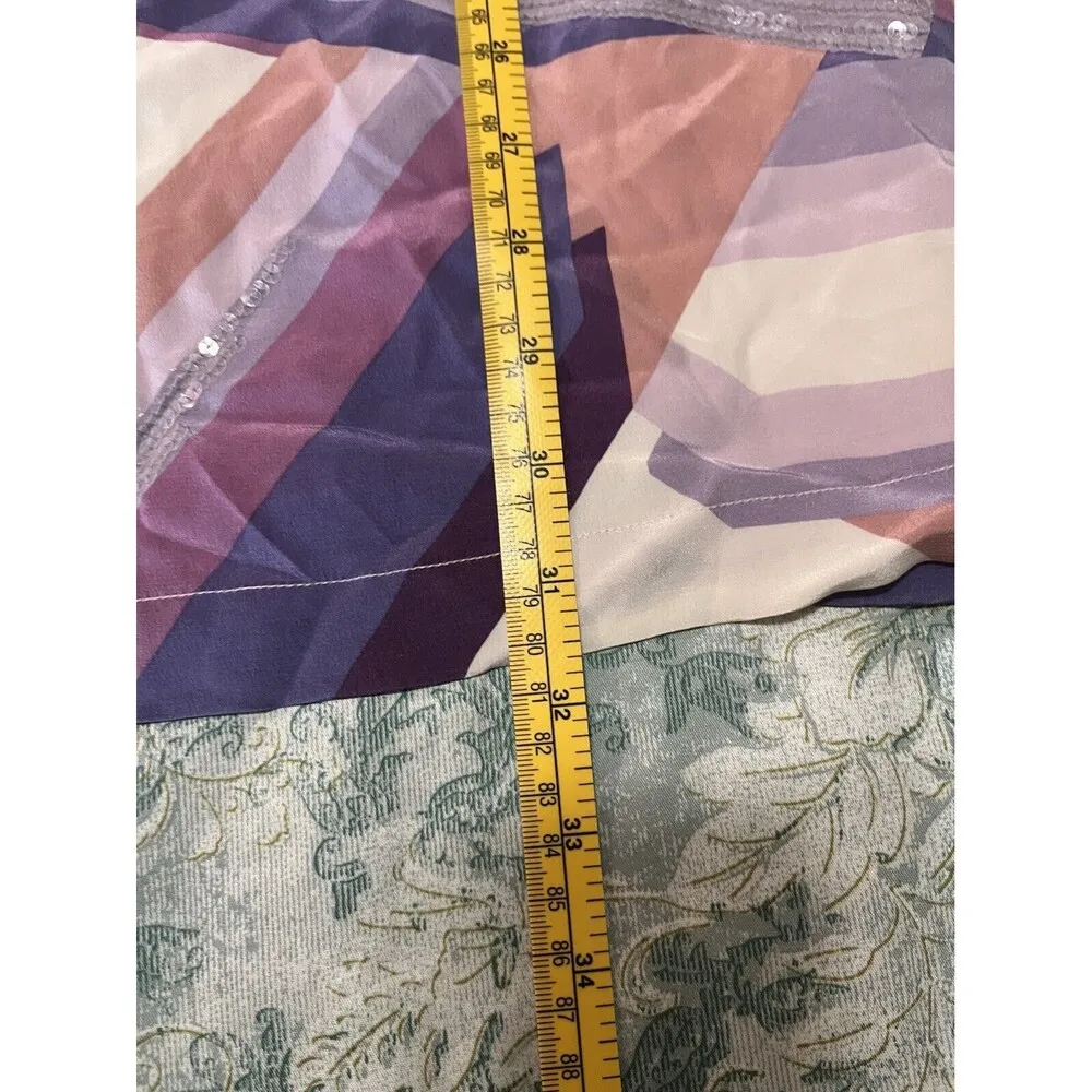 Forever New Dress Women M Purple  100% Silk V-neck size 8 - Image 4