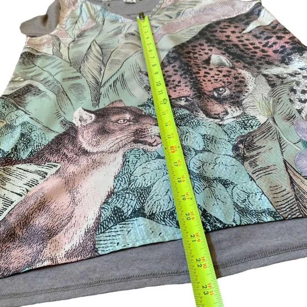 Anthropologie Akemi + Kin Fauna Leopard Jungle Print Henley Top - Image 10