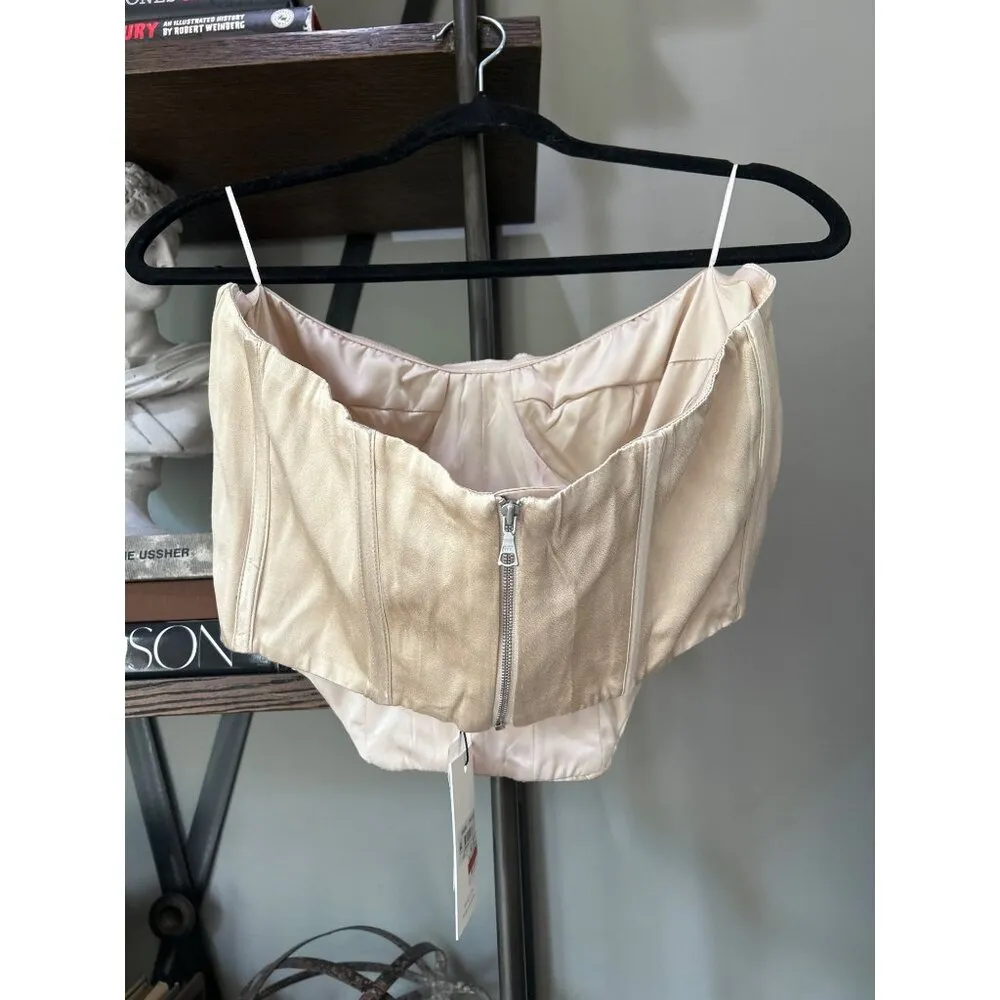 Bardot Eva Bustier Satin Corset Top Champagne Womens Size 8 - Image 8