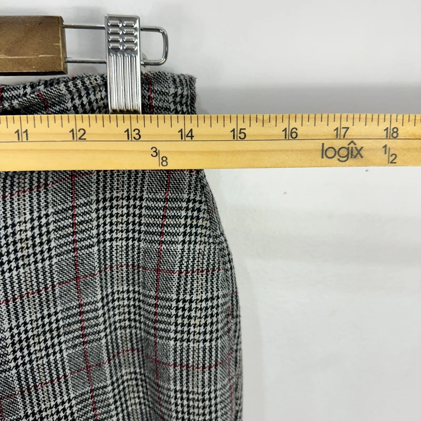 American Eagle Plaid Wide Leg Trouser Pants Womens Small Dark Academia Preppy - Image 4