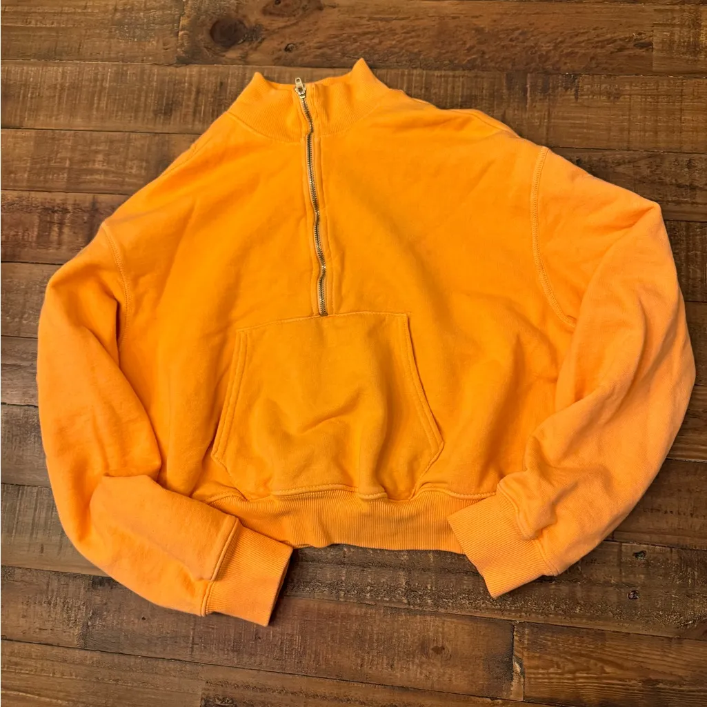 ETICA‎ Quarter Zip Pullover Orange Size XS - Image 2