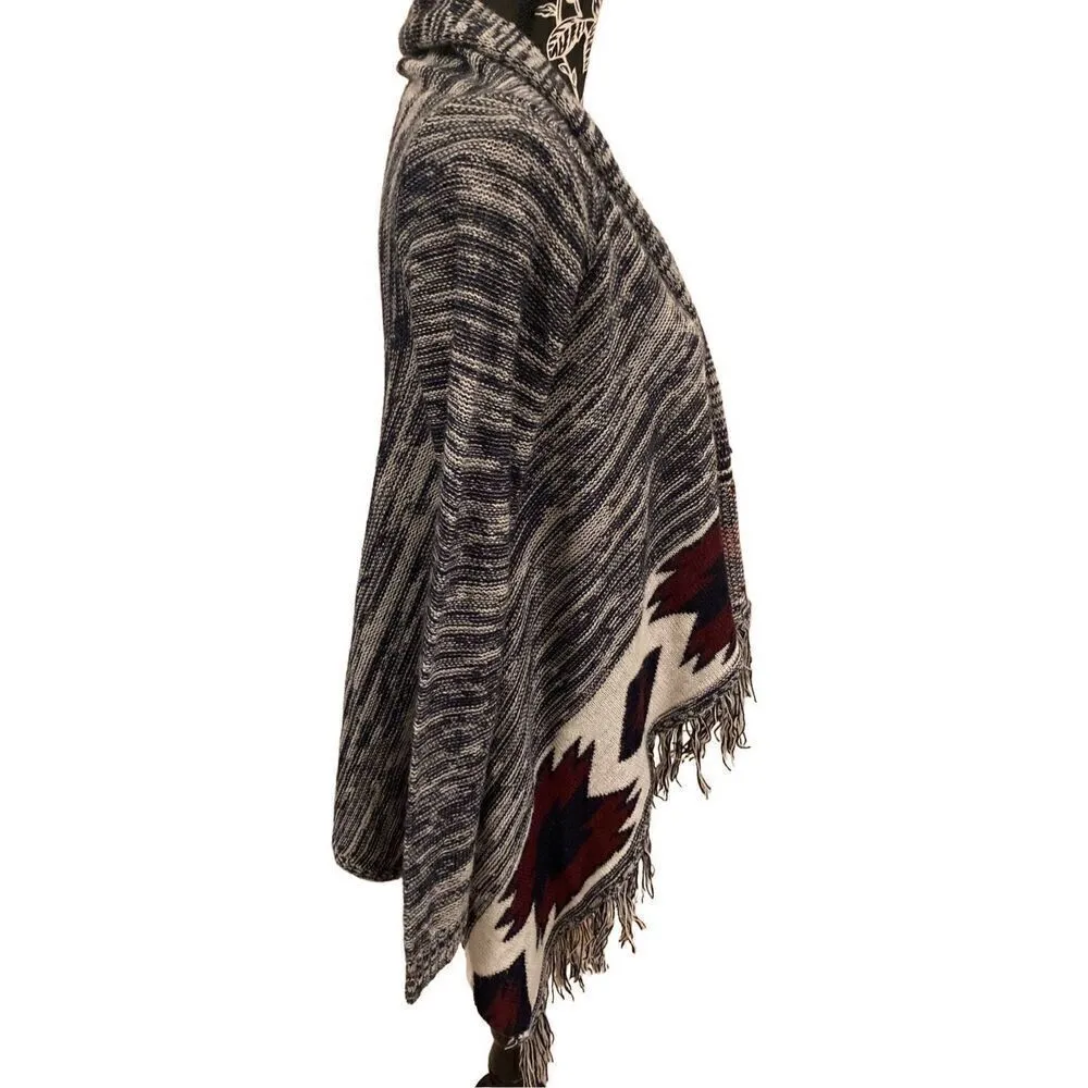 Arizona Jeans Fringe Cardigan Sweater Boho Bohemian Aztec Hippie - Image 9