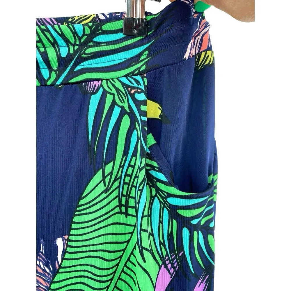 SANDIVA Tropical Swim Coverup Wideleg Pants Size‎ M Flowy Vacation Cruise Light Size M - Image 2