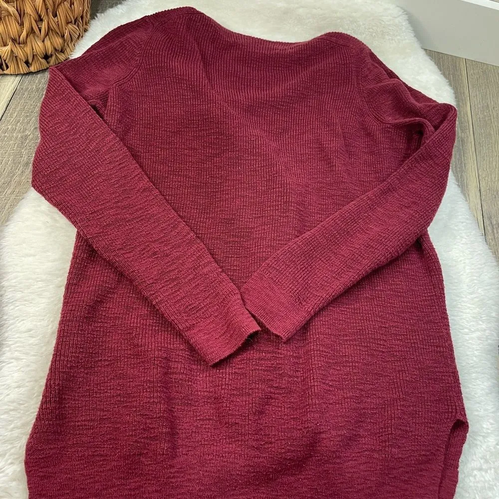 Madewell Maroon Burgundy Wine Fieldwalk Button Cardigan - Image 8