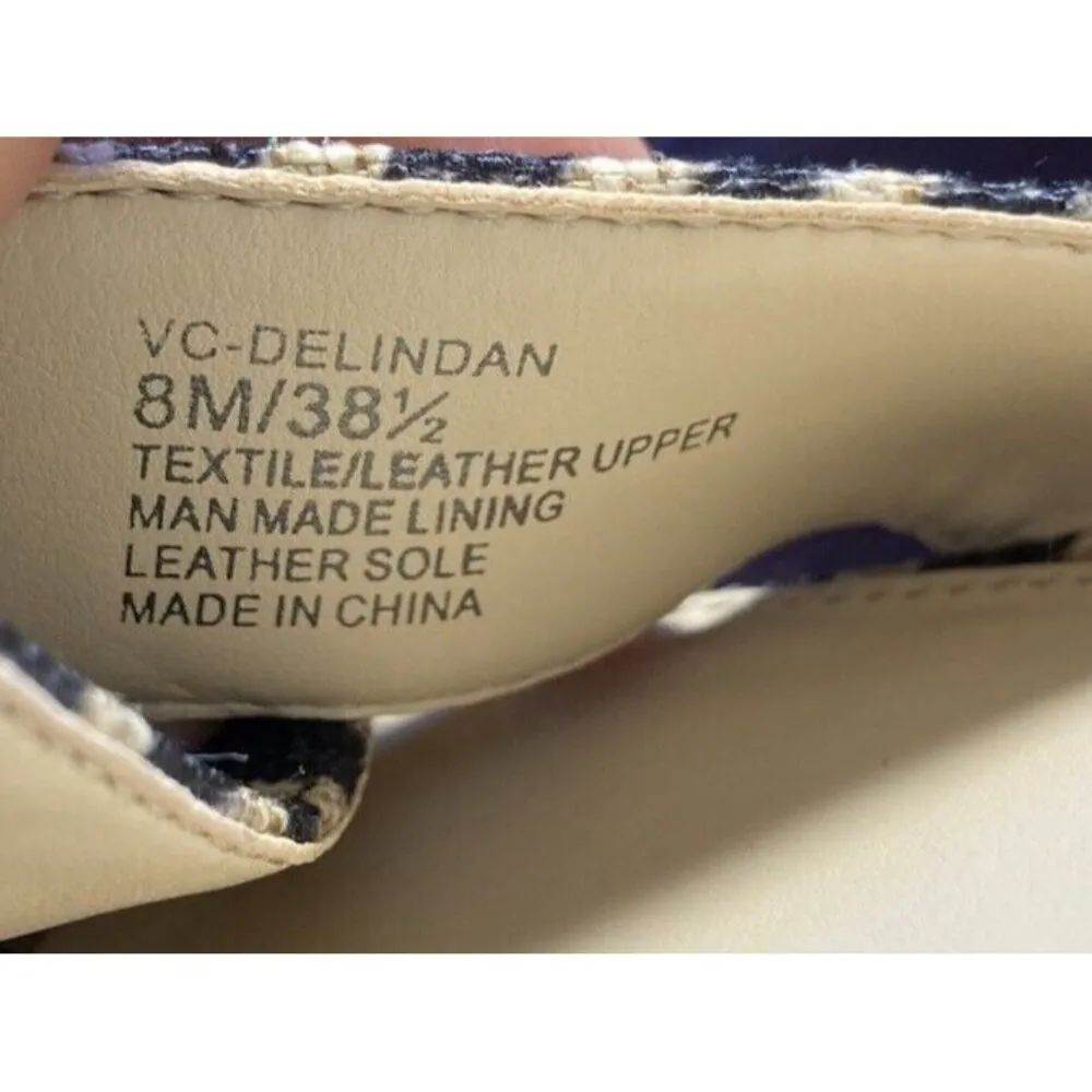 *Vince Camuto Delindan Espadrille Sandal Womens Size 8 Black Zebra Ankle Strap - Image 16