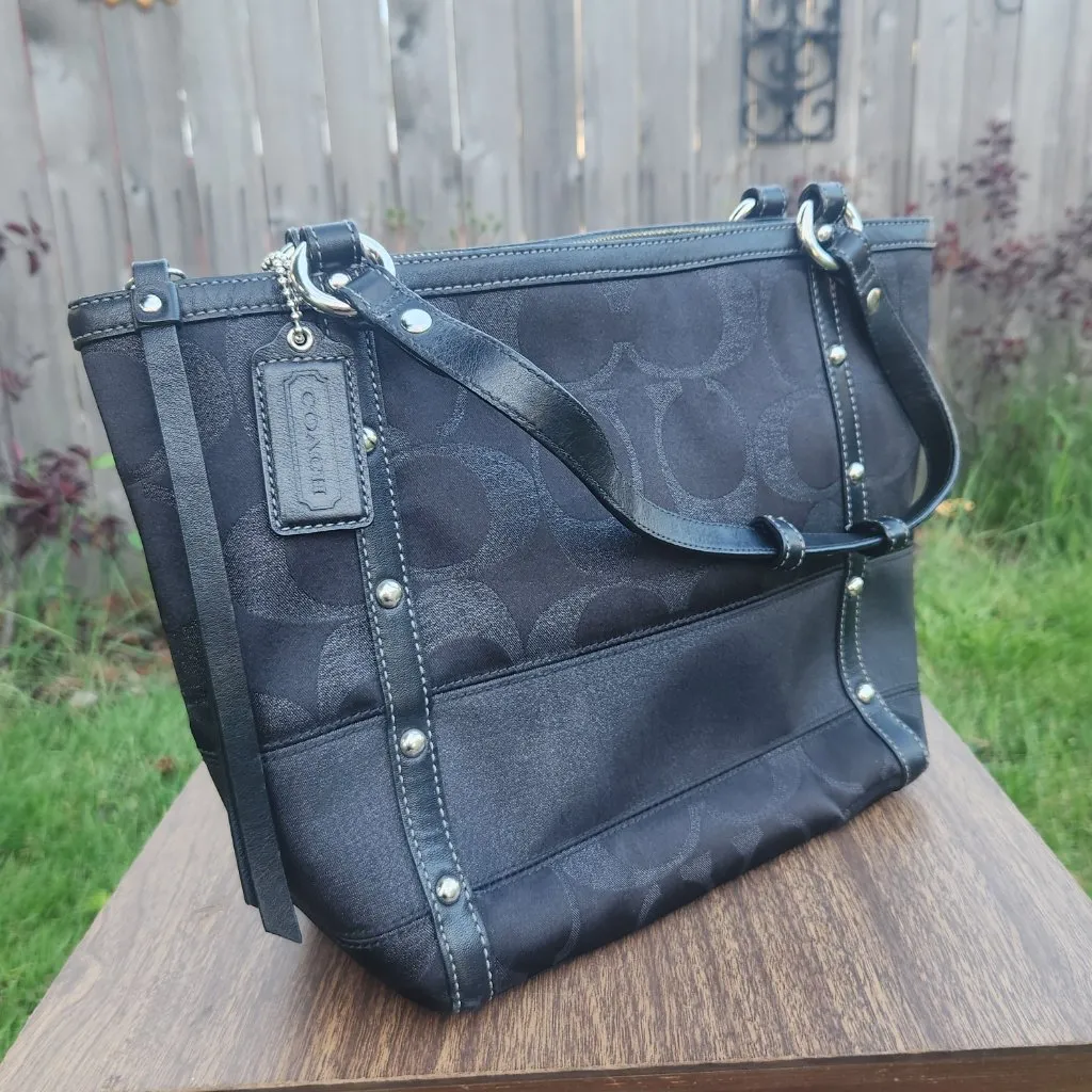 Coach Black Stud y2k Tote Bag - Image 2