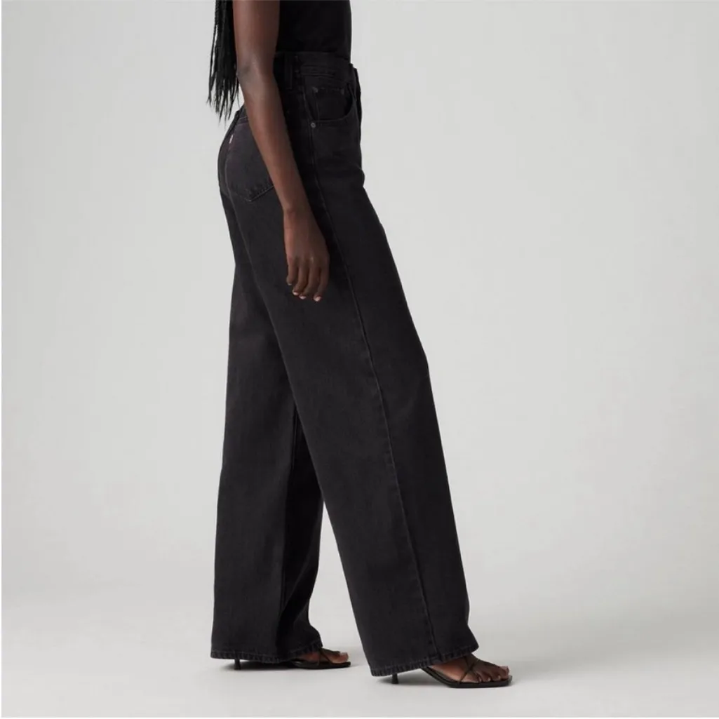 Levi’s Women’s High Rise Cinch Baggy Jeans - Black Wash Size 25 X 31 NWT - Image 4