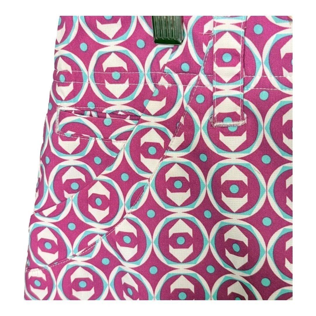 Lanctot‎ N'VO Golf Skort Geometric Print Athletic Purple White Women Size 14 - Image 5