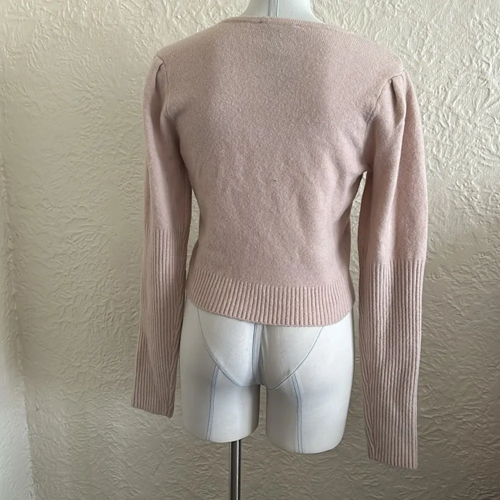 Express Neutral Cream Square Neck Sweater large NWT Wool Blend - Image 4