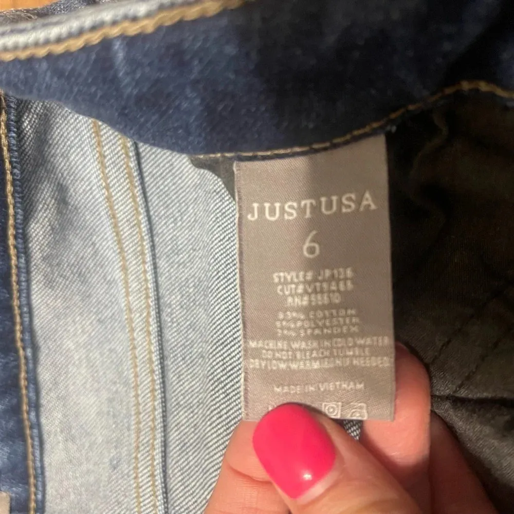 Just USA Distressed Skinny Super Stretch Jeans size 6 - Image 6