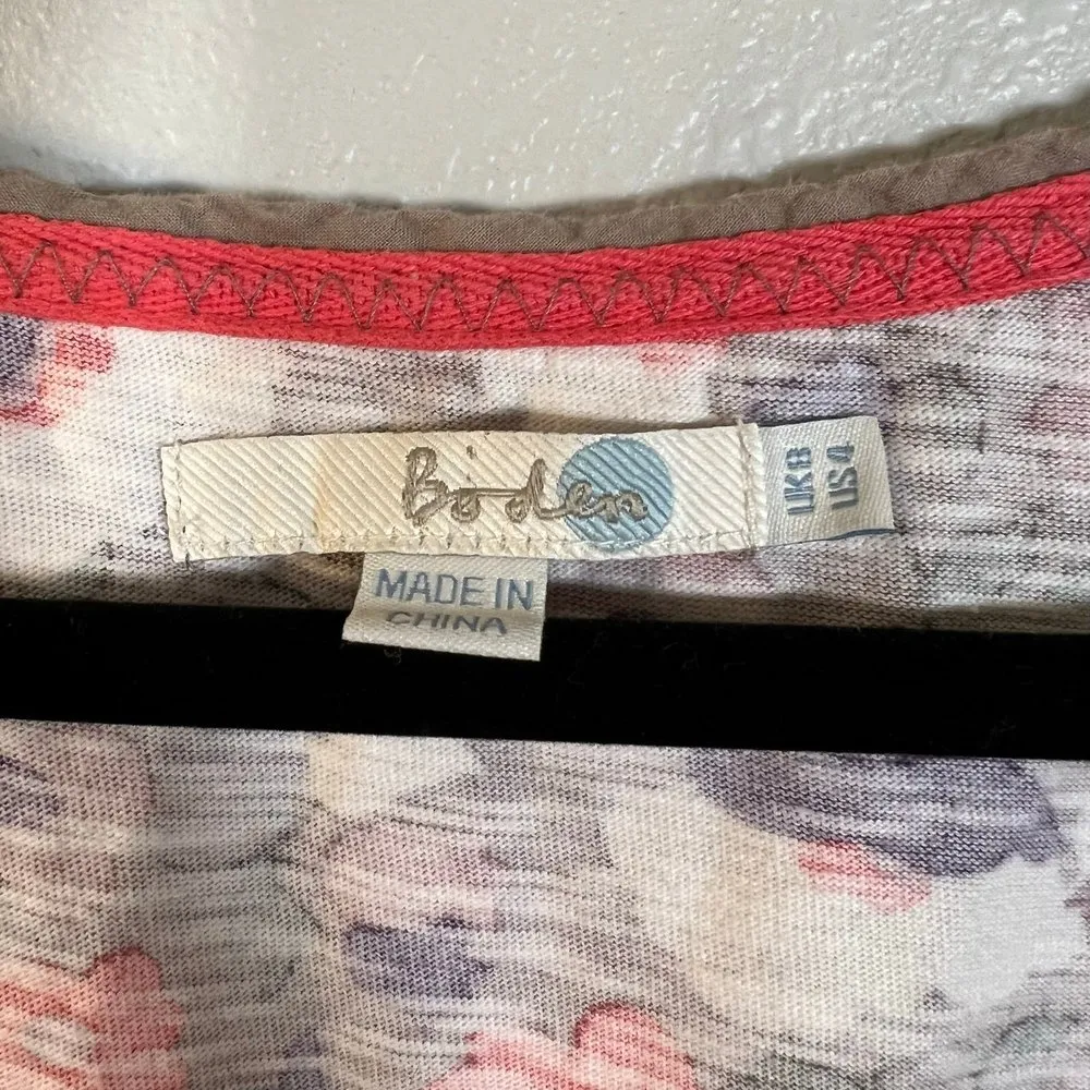 Boden Floral Sleeveless Tank Top Blouse US Size 4 and UK Size 8 - Image 3