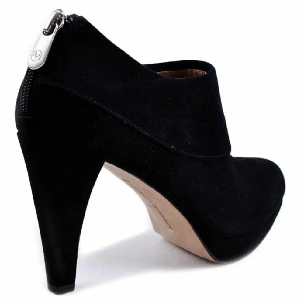 Adrienne Vittadini Ankle Boots Suede Leather Black Booties Size 9.5M New in Box - Image 4