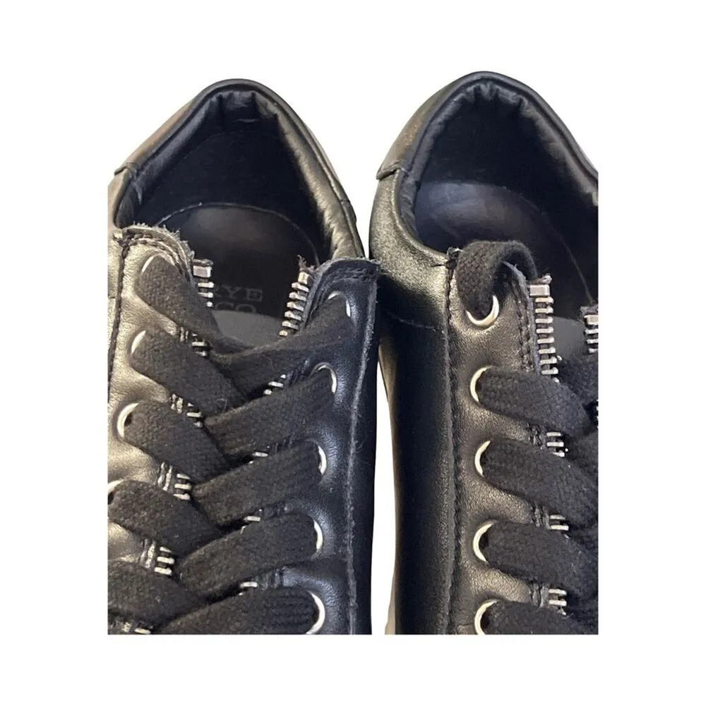 Frye And Co Black Leather Zipper Detail Low Top Sneaker Women’s Size 8.5M - Image 9