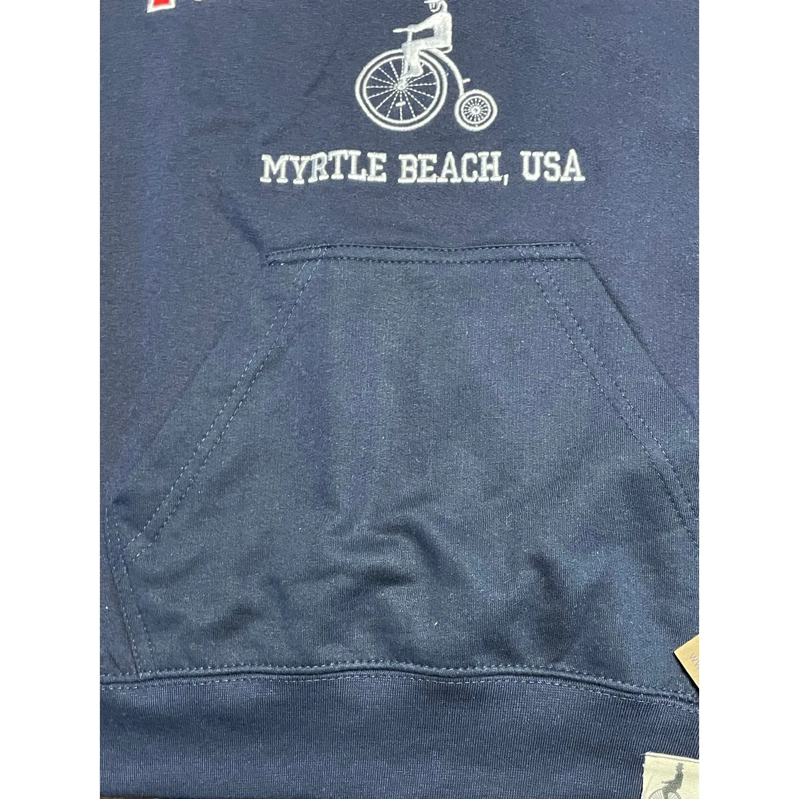 The Bowery Pullover Hoodie Sweatshirt in Navy size Small Blue - Image 4