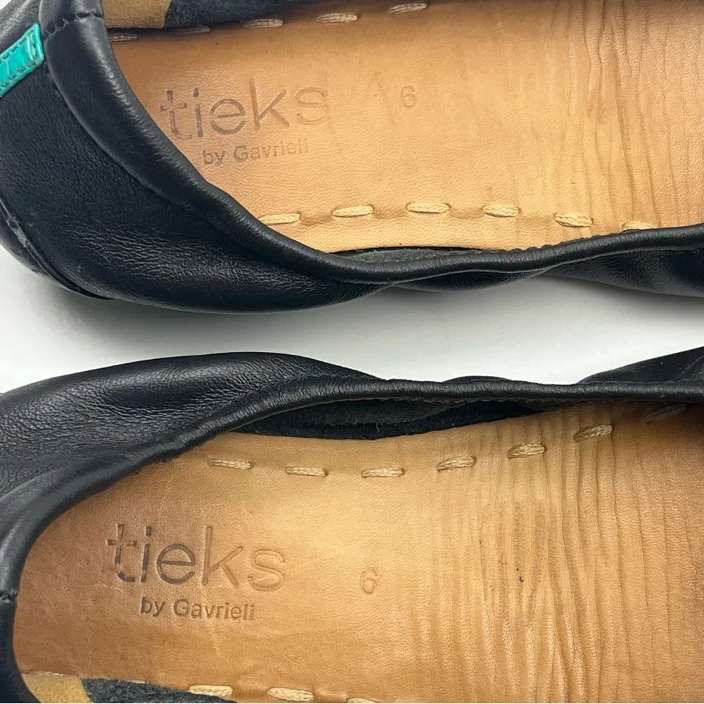 Tieks Garvieli Black Leather Ballet Flat Shoe Travel Foldable Women SZ 6 *FLAWED - Image 11