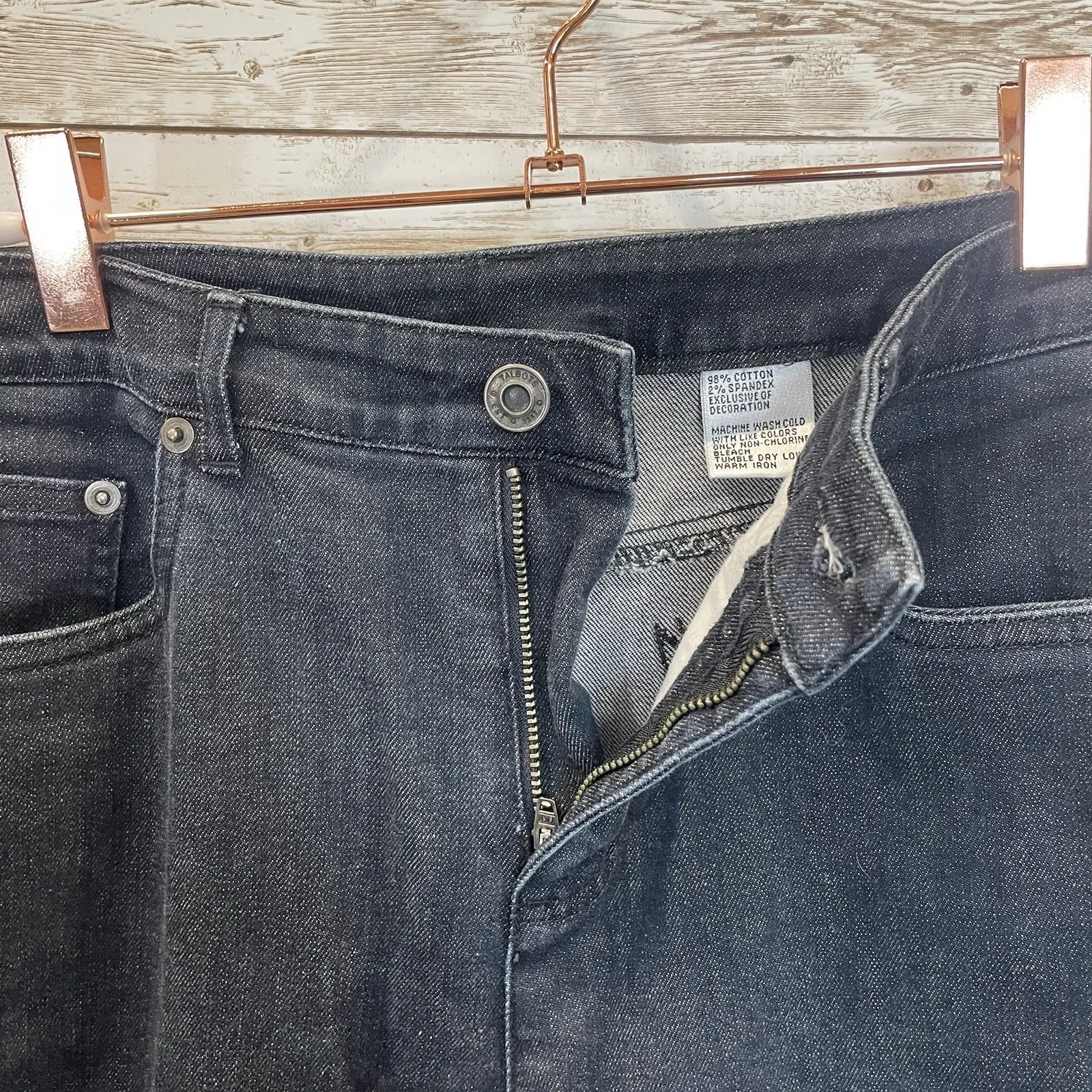 Talbots Petites Womens 10 Jeans Stretch Dark Wash Straight Leg - Image 2