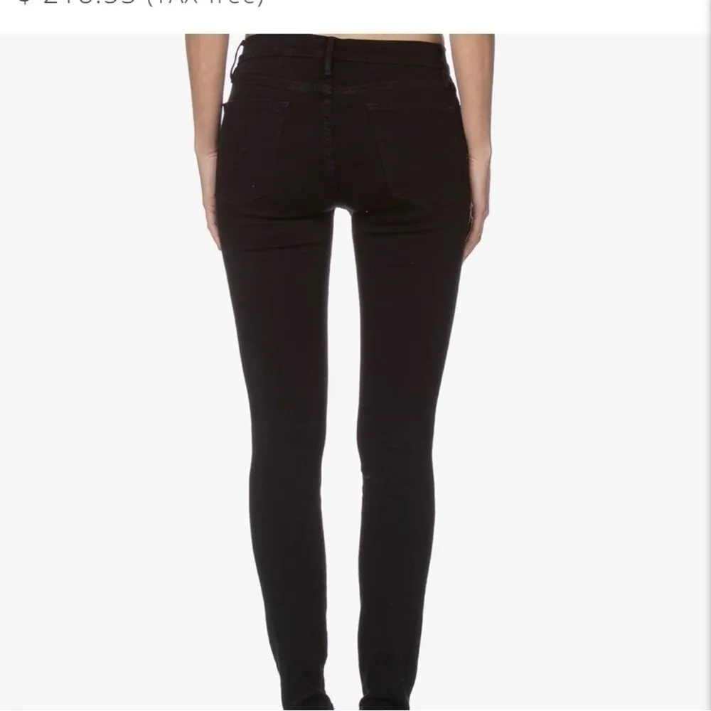 Frame Denim Le Skinny de Jeanne Ripped Distressed Film Noir Wash Jeans Size 26 - Image 3