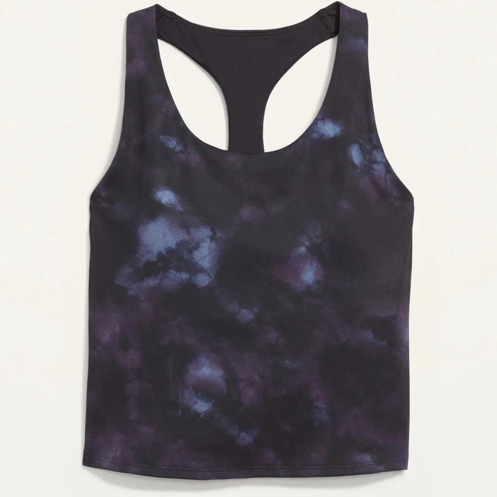 OLD NAVY Women's Black Tie-Dye Tank Top. - Image 3