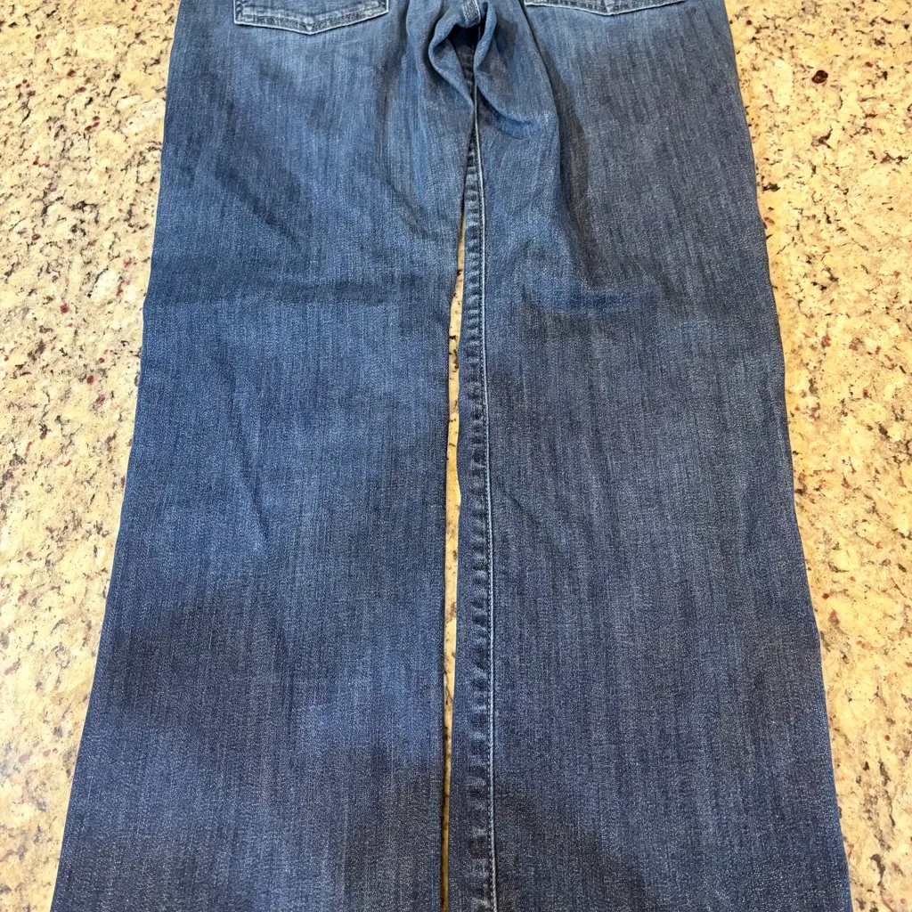 7 For All Mankind Blue Austyn Straight Leg Jeans - Image 6