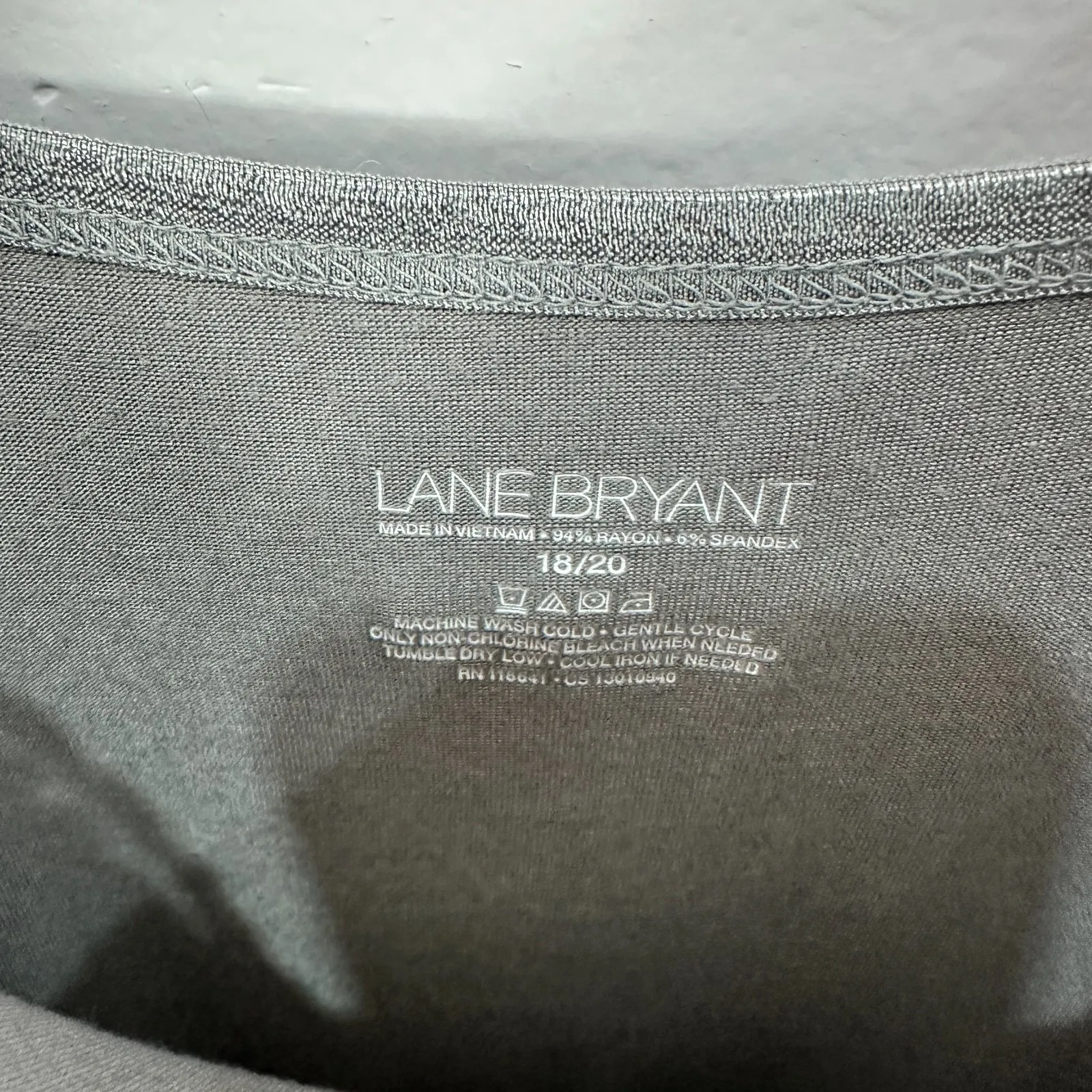 Lane Bryant Lace Trim Cami Top Womens Plus 18/20 Gray Y2K Fairy Grunge Layering - Image 2