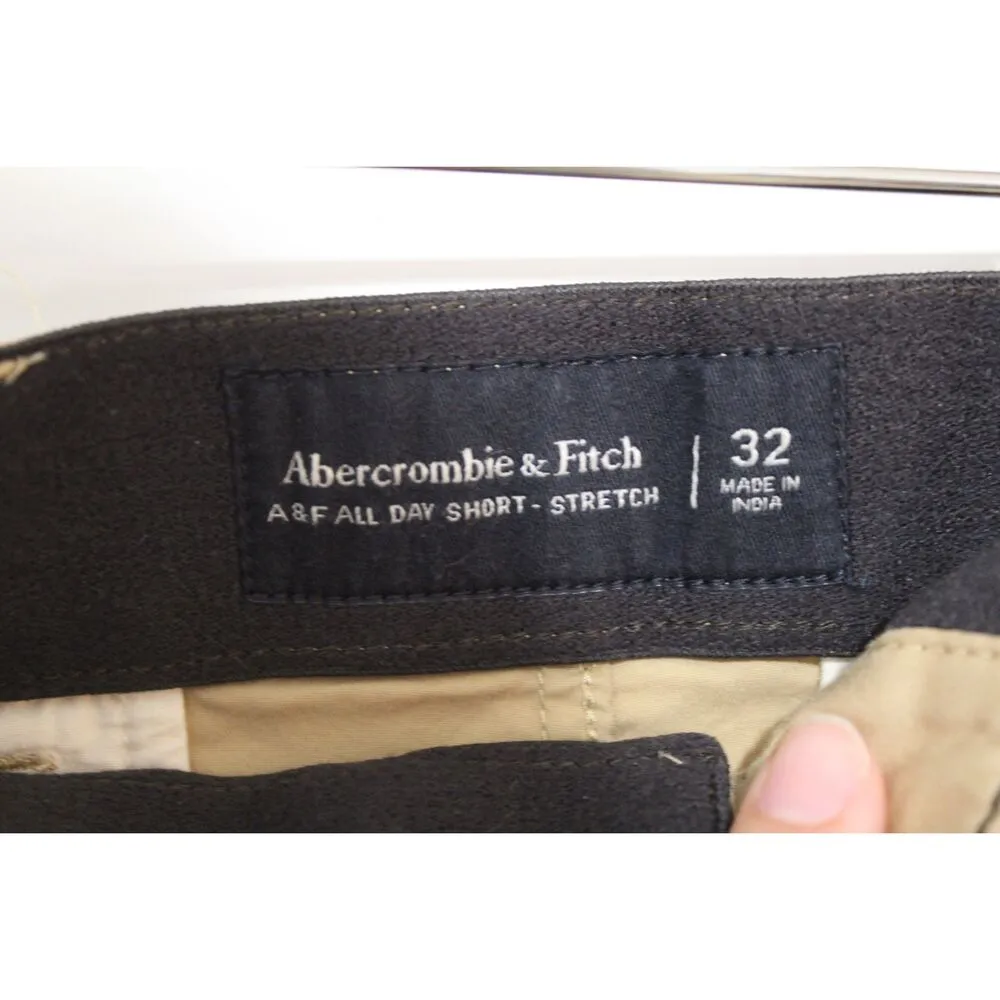 Womens Abercrombie & Fitch A&F All Day Short Stretch Khaki Bermuda Shorts Sz 32 - Image 3