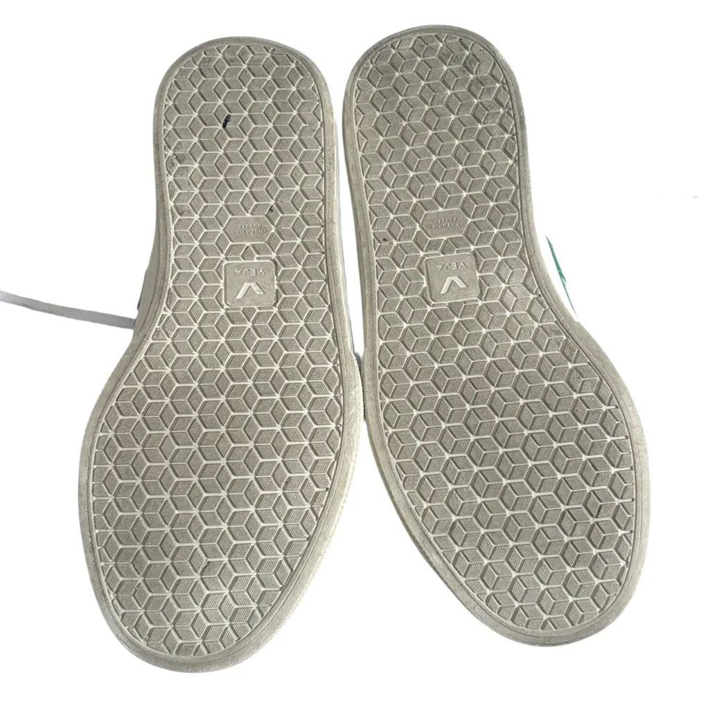 VEJA Canvas Sneakers White Green Size 6 - Image 8