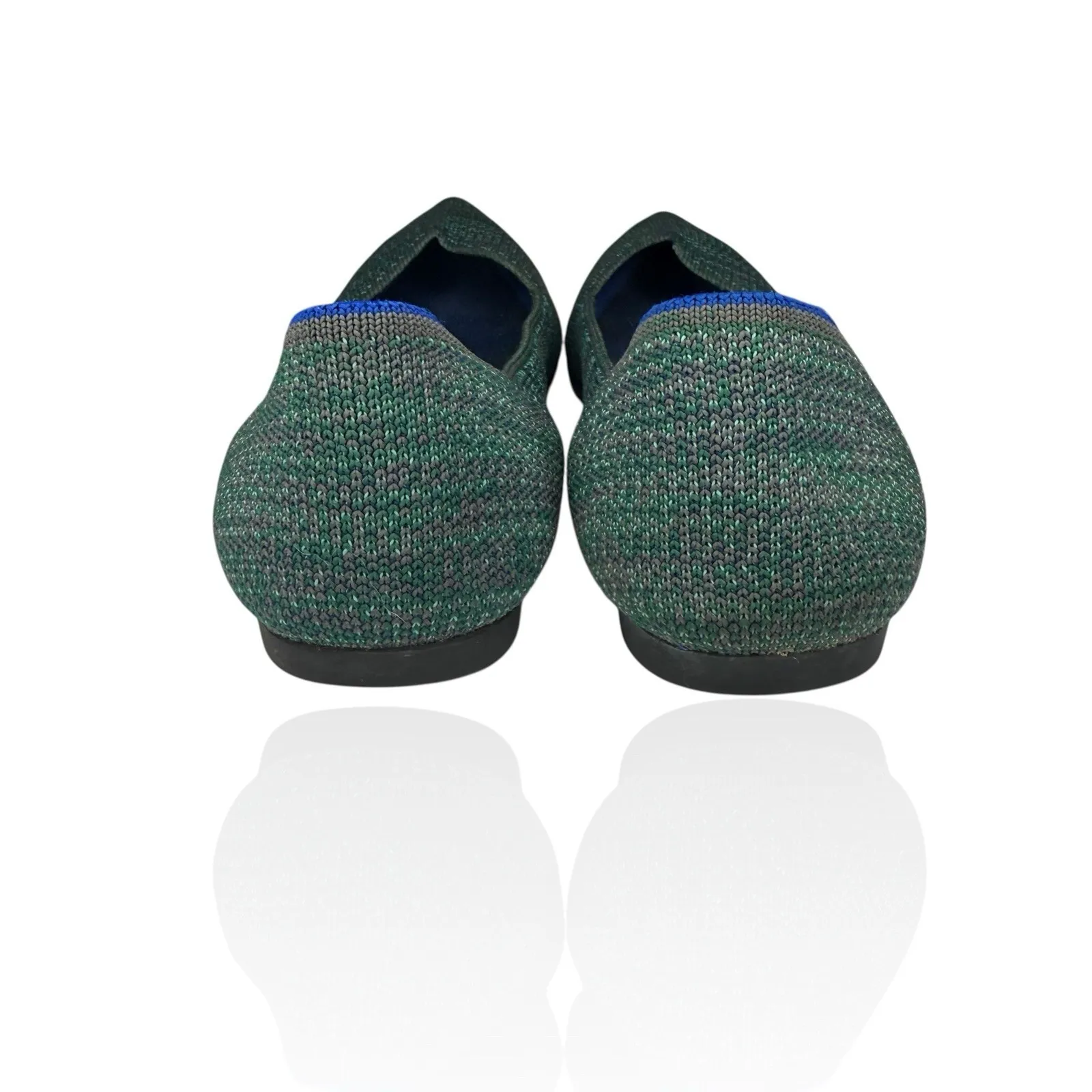 Rothy's The Point Aqua Heather Turquoise Flats Size 8 Shoes Slip On‎ Ballet Knit - Image 5