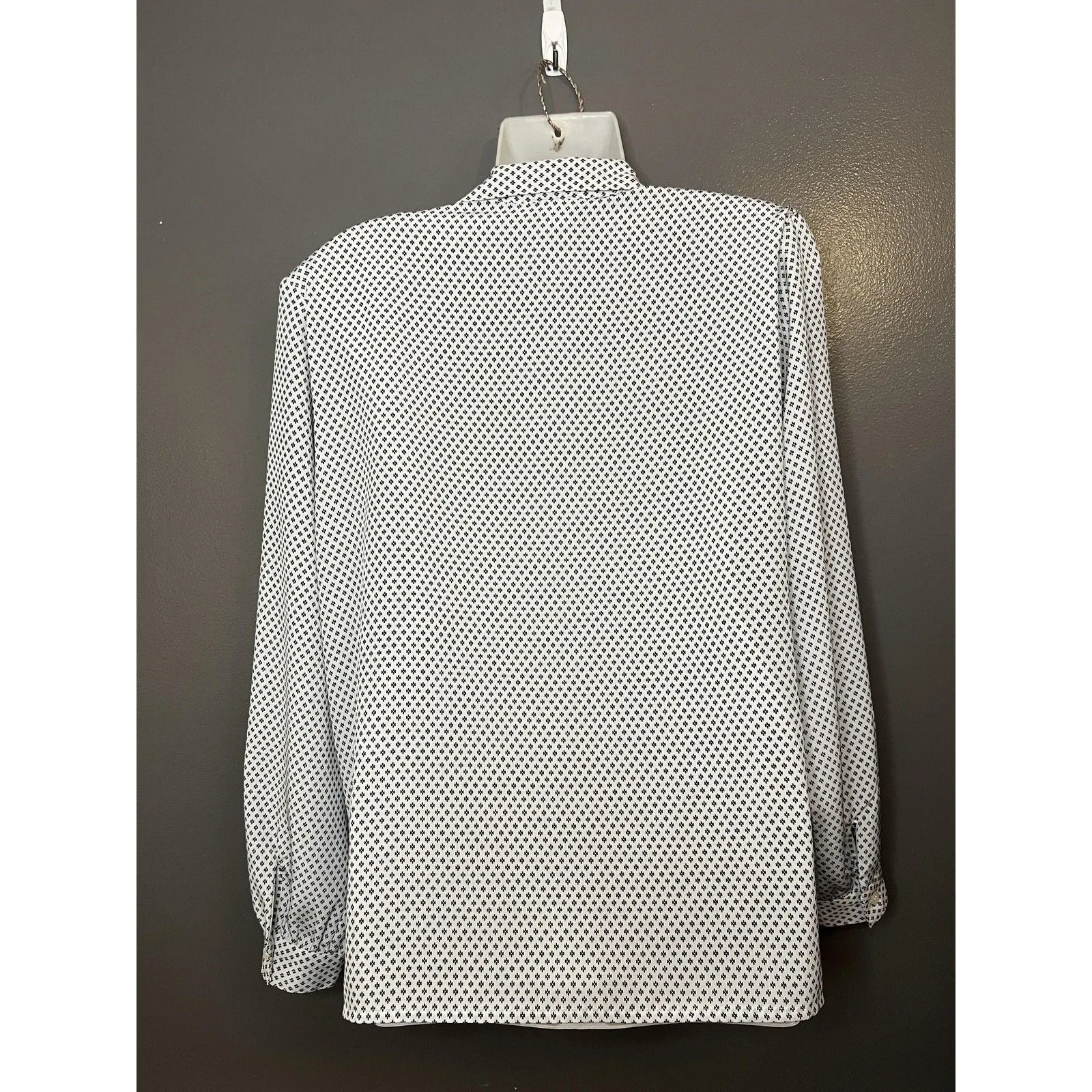 Vintage Impressions Of California Shirt Womens 16 White Black Print Blouse - Image 4