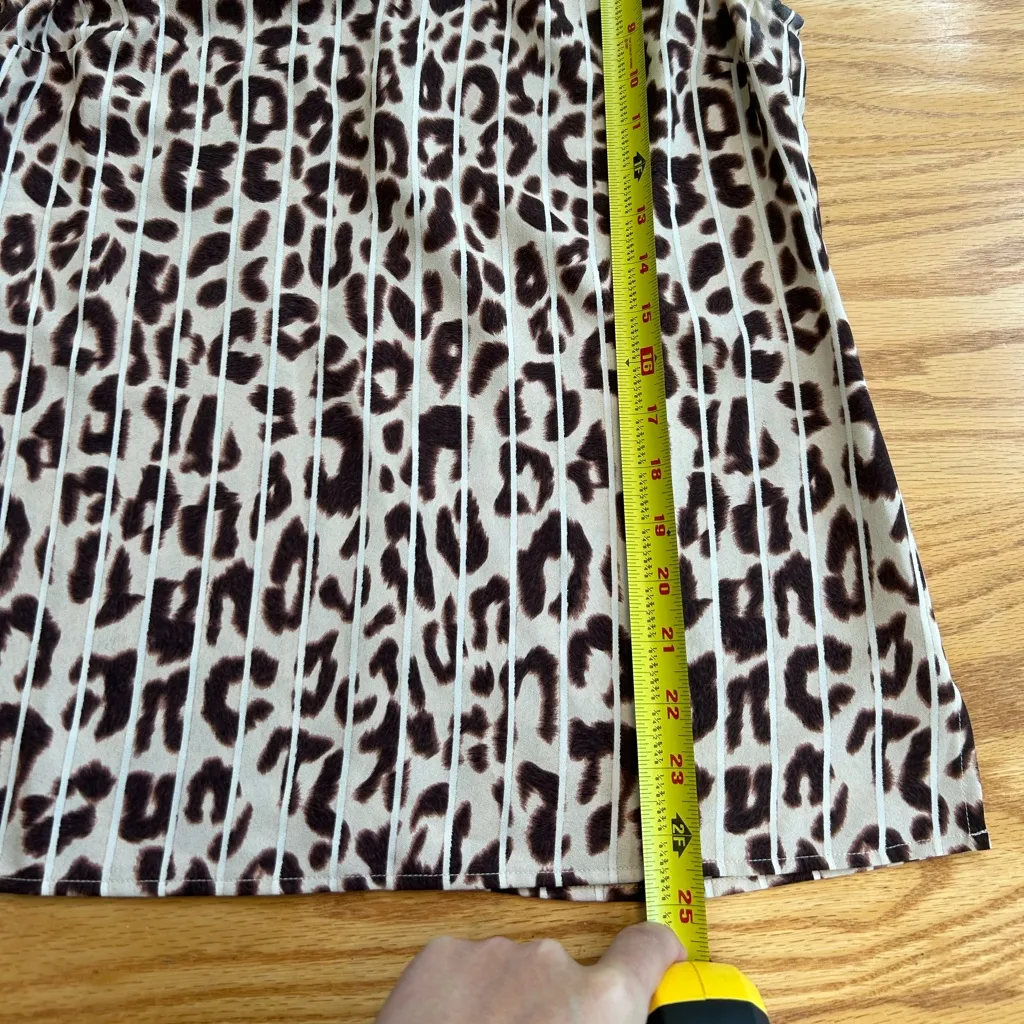 Cabi Ginger Leopard Print Blouse Top Size XS Brown Tan Sleeveless Animal - Image 5