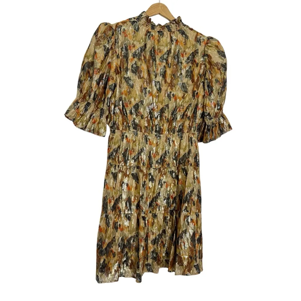 Ba&sh Gloria Mini Dress Silk Metallic - Image 8