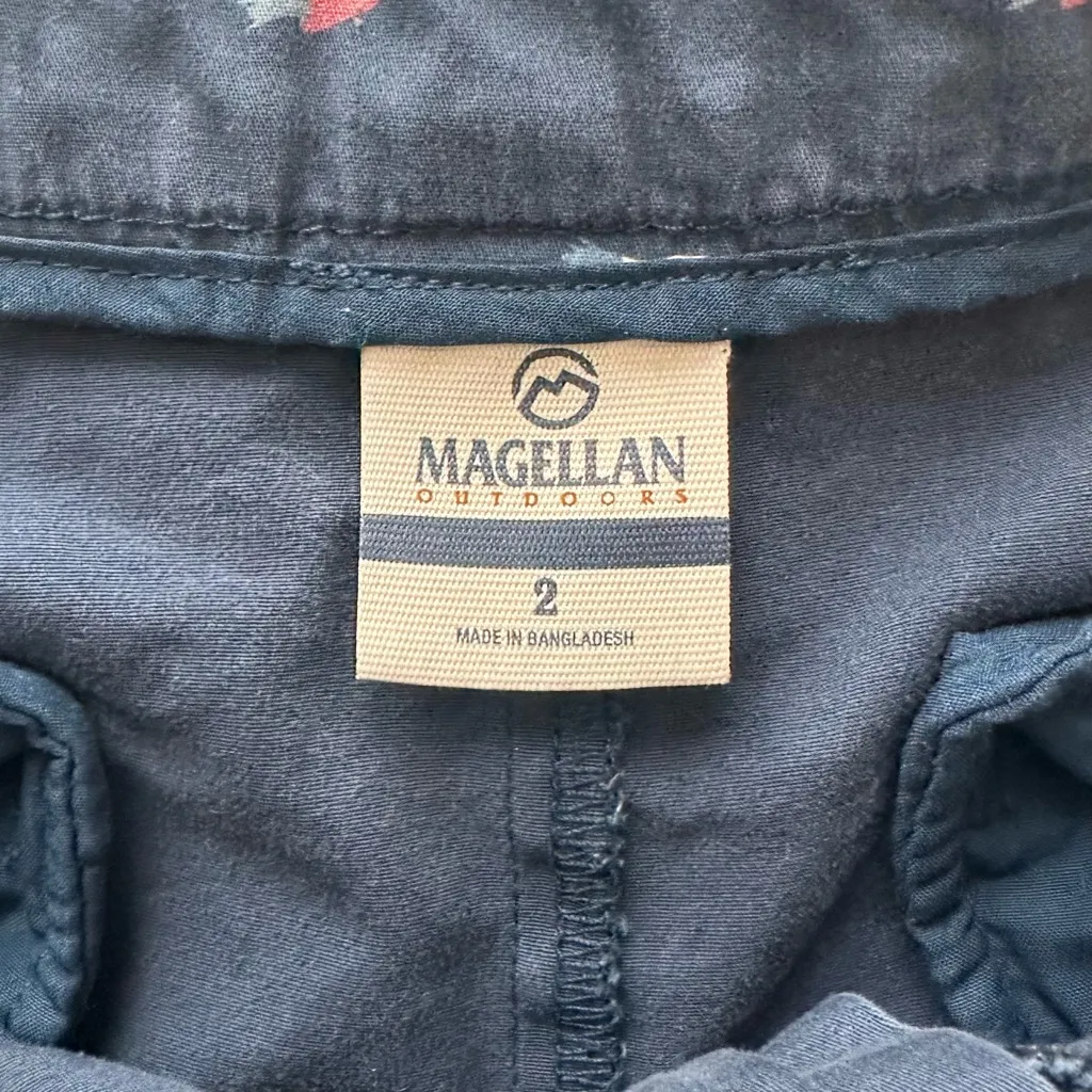 Magellan Shorts Womens Size 2 Blue Texas Flag Chino Casual Pockets 3.5in Inseam - Image 4