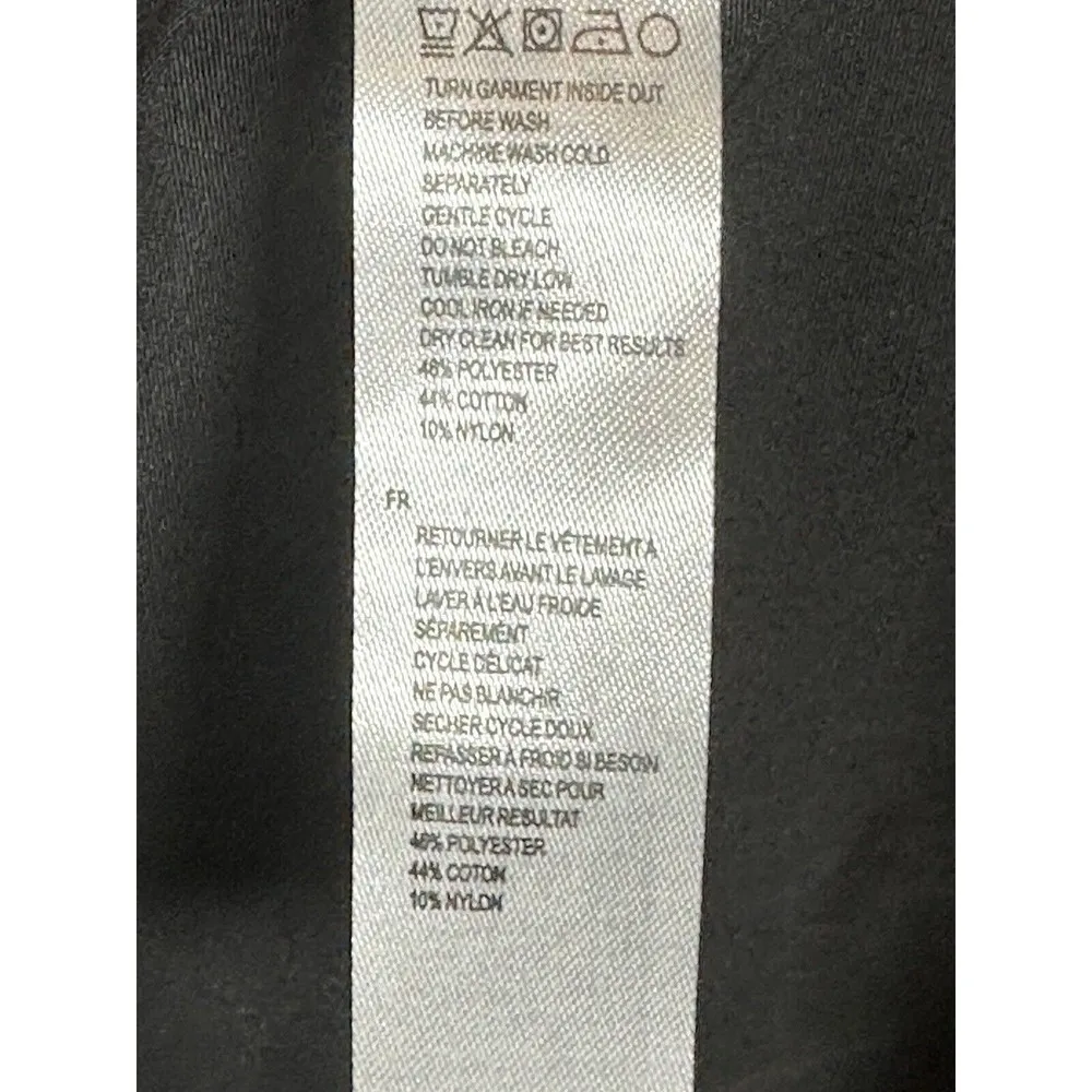 Amuse Society Black Ginger Woven Trench Coat Jacket Size X Small Ruffle Neckline - Image 8