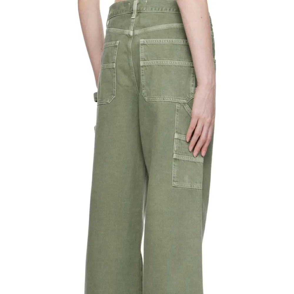 NWOT Agolde Magda Carpenter Olive Jeans Size 33 - Image 8