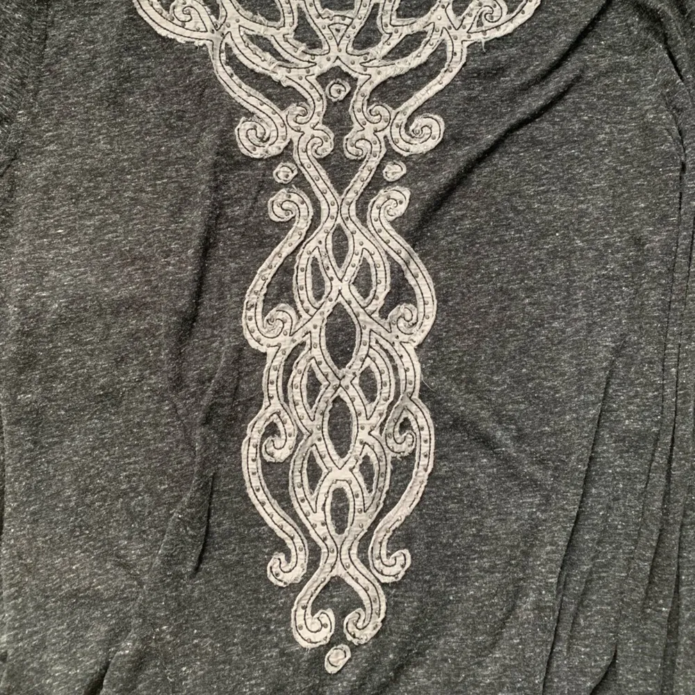 Miss Me  Dark Gray Button Front Jewel Cardigan L - Image 7