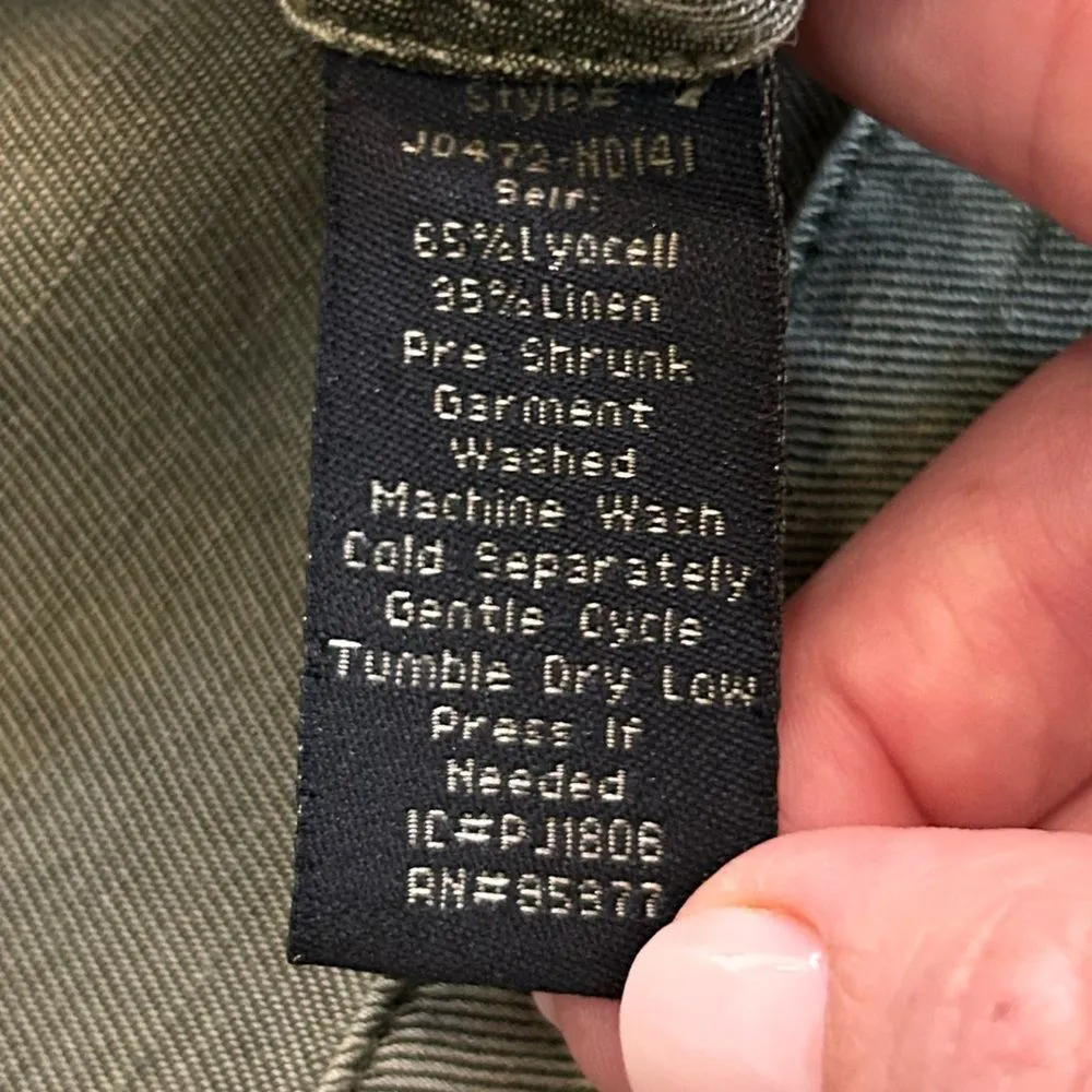 Sanctuary Military Frill Peplum Jacket in Army Green size XS - Image 13