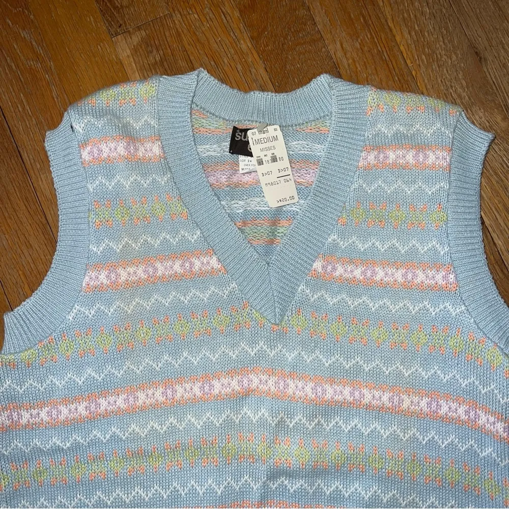 NWT Vintage Susan Ess sweater vest size M Blue Size M - Image 3