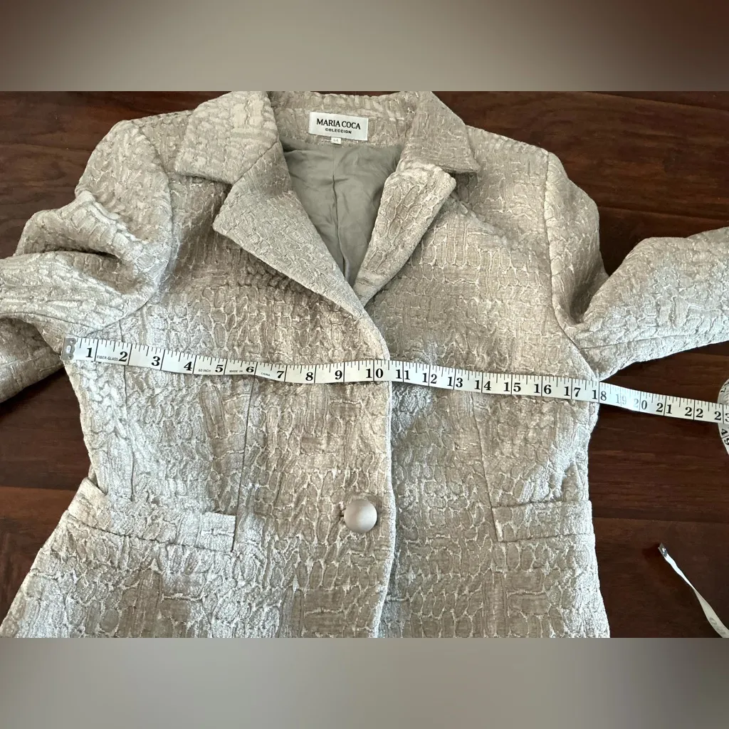 ELEGANT DRESSY MARIA COCA blazer🌷🌷 Silver Size L - Image 14