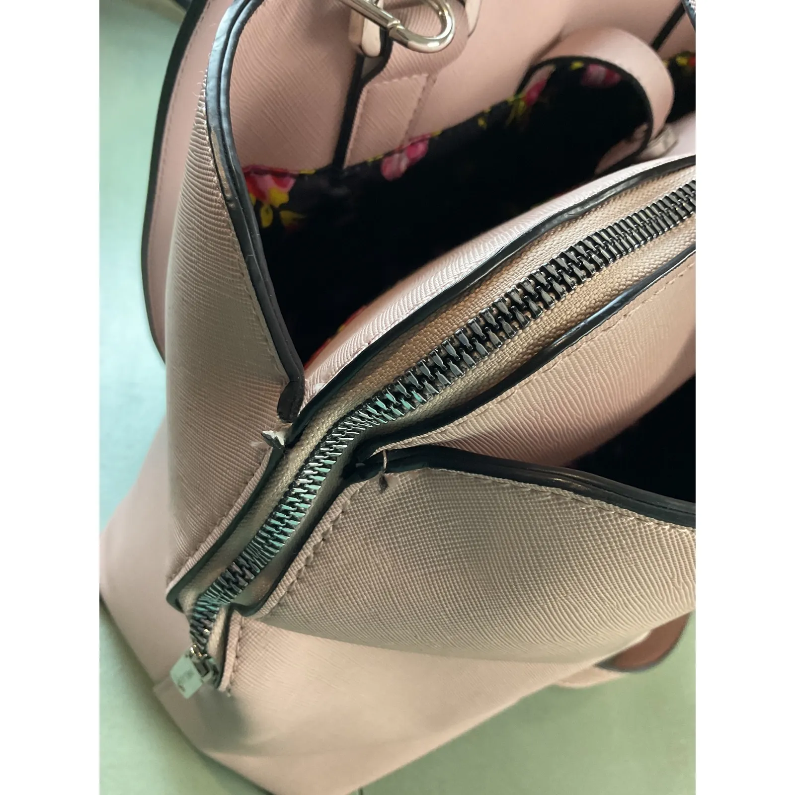 Bow Satchel Crossbody Bag, Pale Pink Handbag, Elegant Top Handle, Shoulder Bag - Image 8