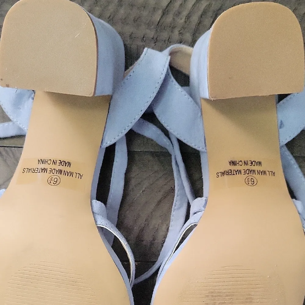 Lulu's Light Blue Strappy Heels - Image 4