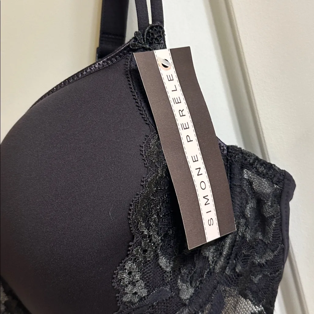Simone Perele Amour 3D Plunge Bra Anthracite NEW 38C Style 13R316 Gray Size undefined - Image 8